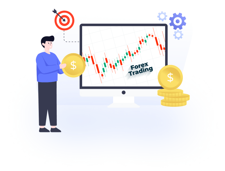 a screen representing forex trading