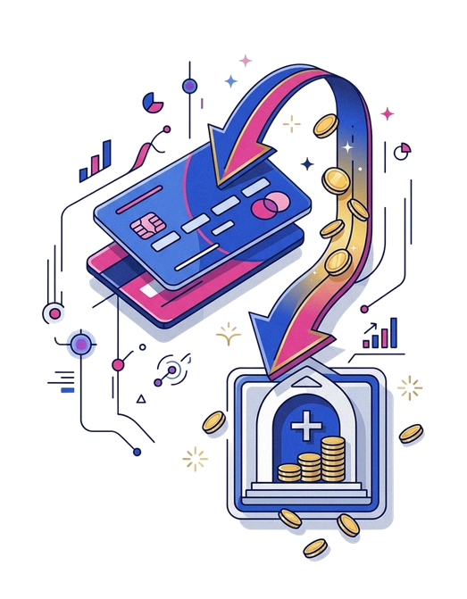 Deposits by Visa and Mastercard