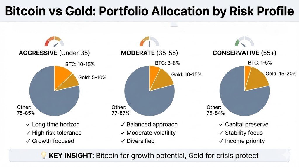 bitcoin vs gold protfolio allocation