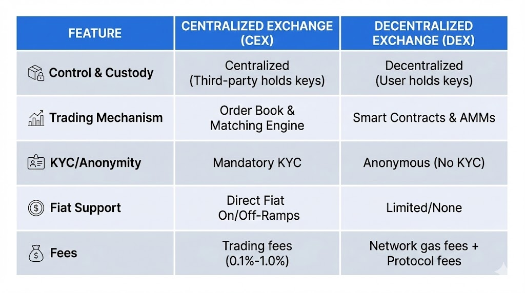 CEX vs. DEX: Key Differences in Crypto Trading