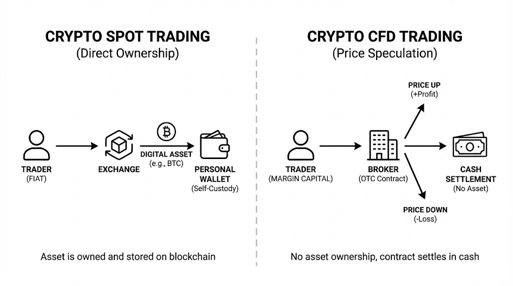 Difference Between Crypto Spot and CFD