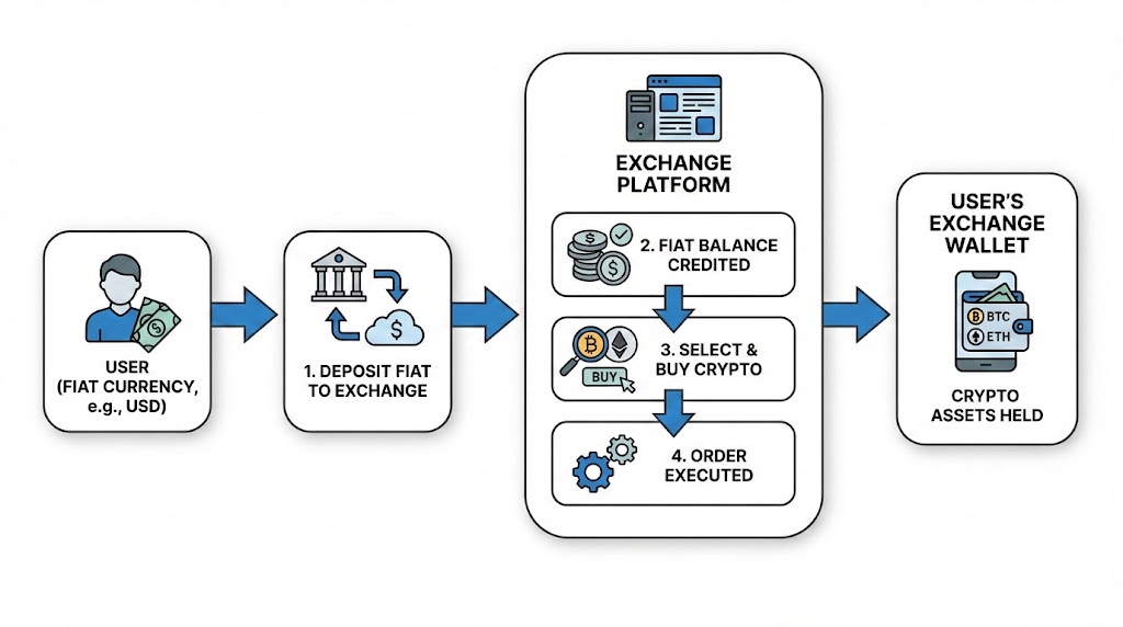crypto exchanges work flow