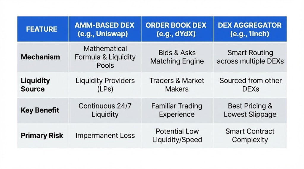 Types of Decentralized Exchanges