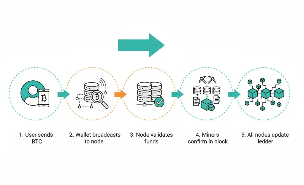 crypto nodes bitcoin transaction flow