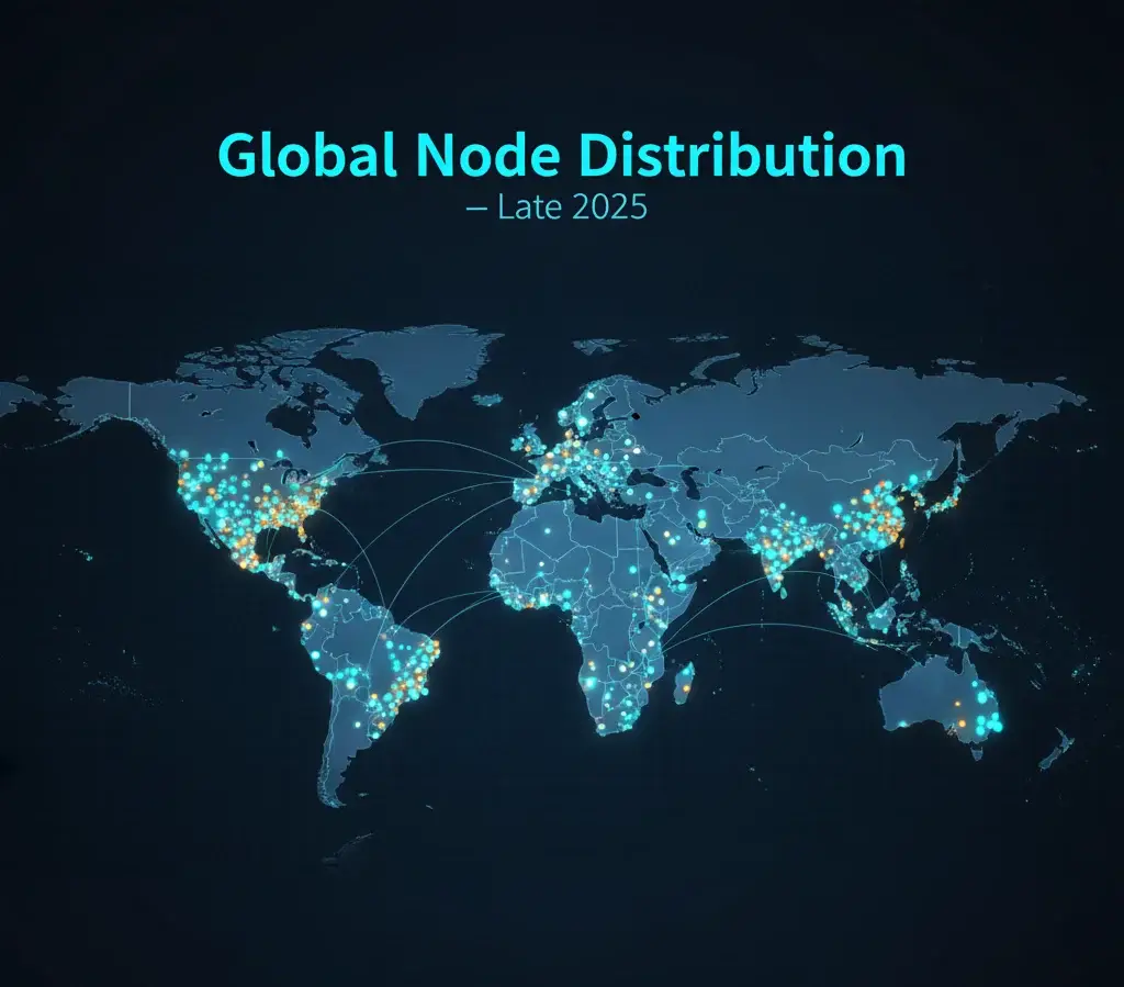 crypto global node distribution