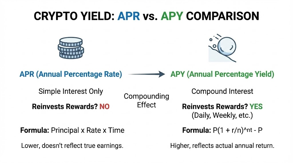 Difference Between APY and APR in Crypto