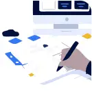 Skizze für die Website.