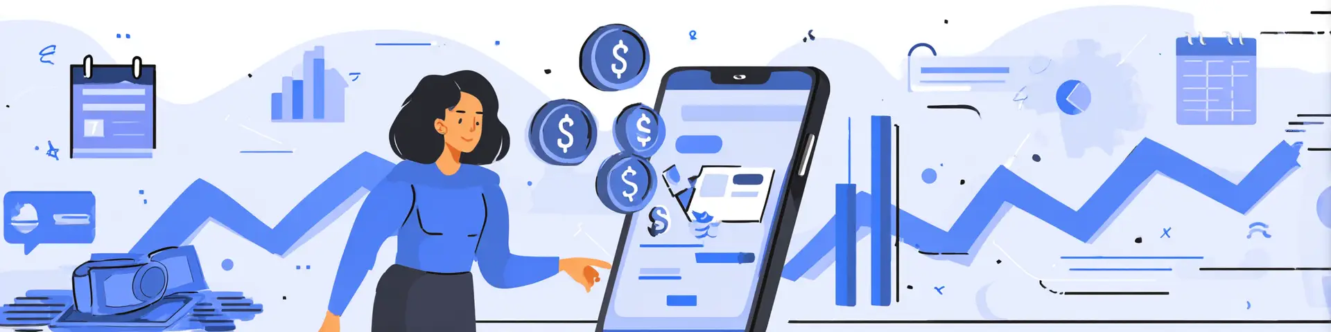 Persona usando una app de trading en el móvil