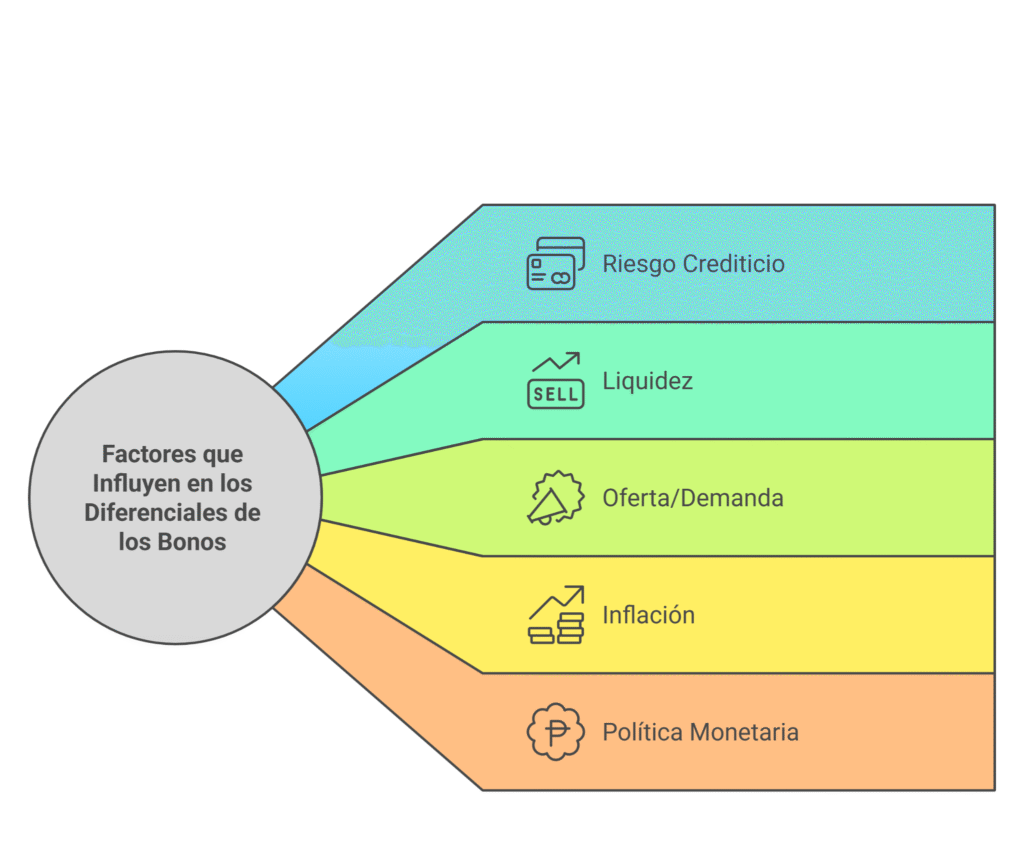 Los cinco factores principales que influyen en los diferenciales de los bonos