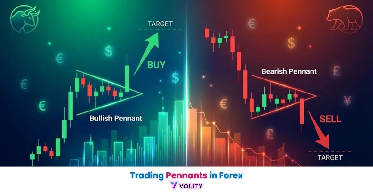 Pennants in Forex