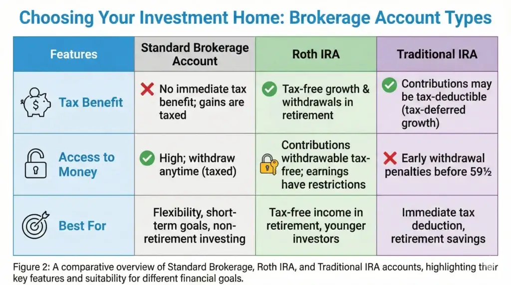 stocks investing brokerage account types