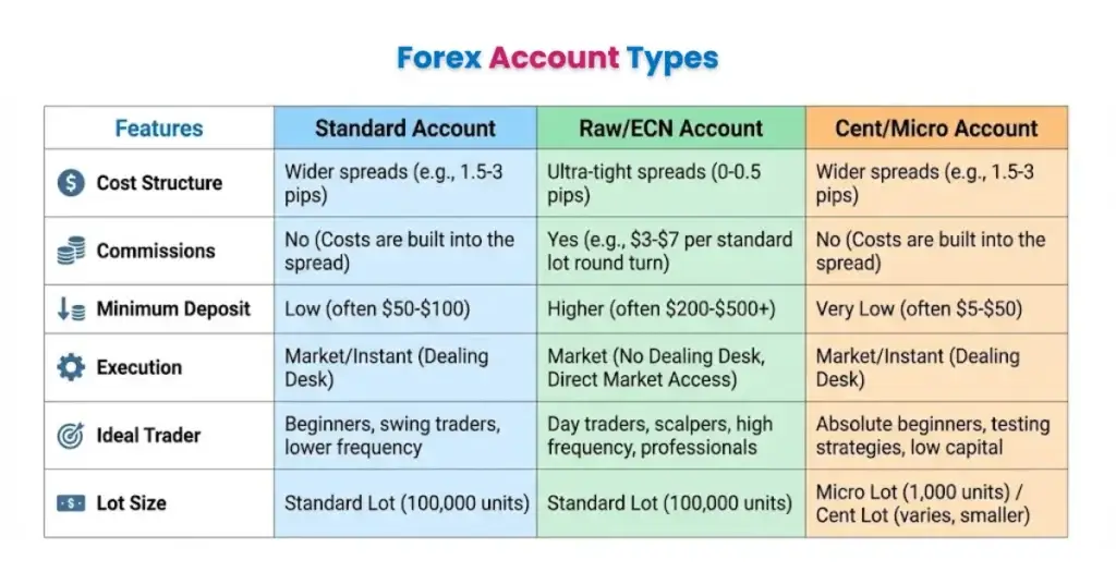 forex Account Types & Platform Features
