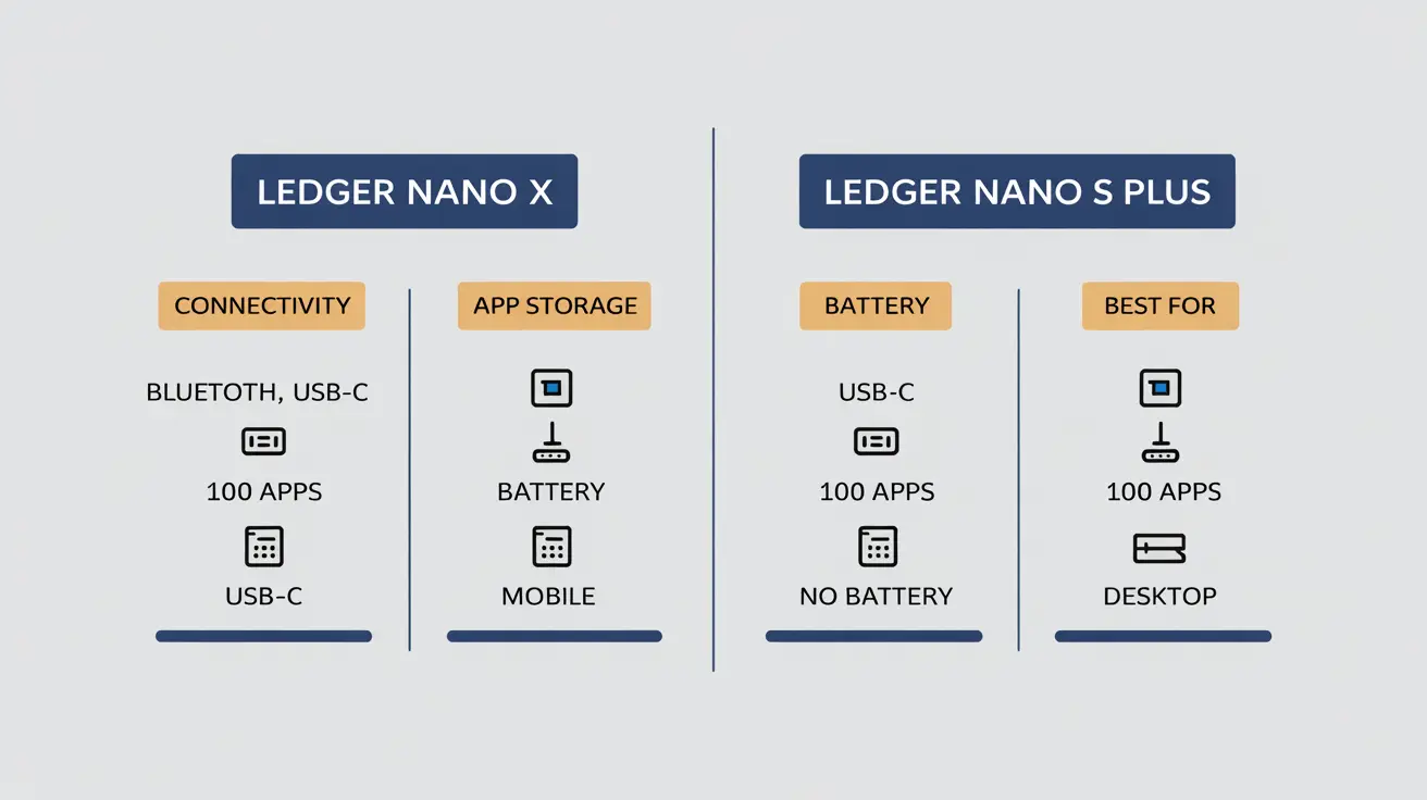 مقارنة بين طرازي Ledger