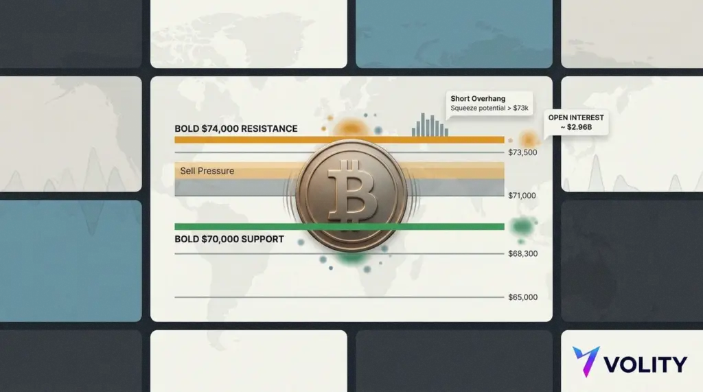Bitcoin Price Today: BTC Eyes $74k Breakout or $70k Drop