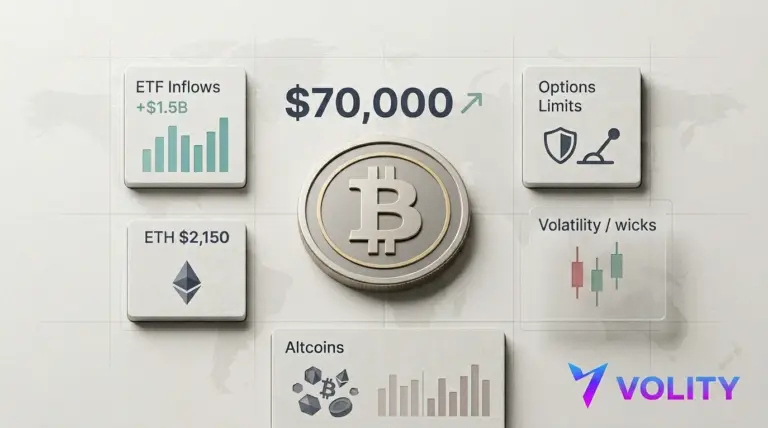 Bitcoin back above $70,000 as ETFs drive crypto rally