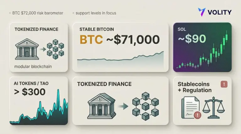 Bitcoin Holds $71,000 as Solana, AI Tokens Surge