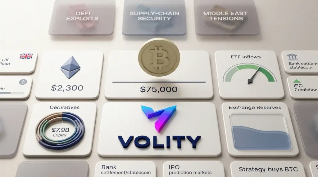 Bitcoin Holds $75,000 as ETF Inflows Offset Hacks, Options Expiry