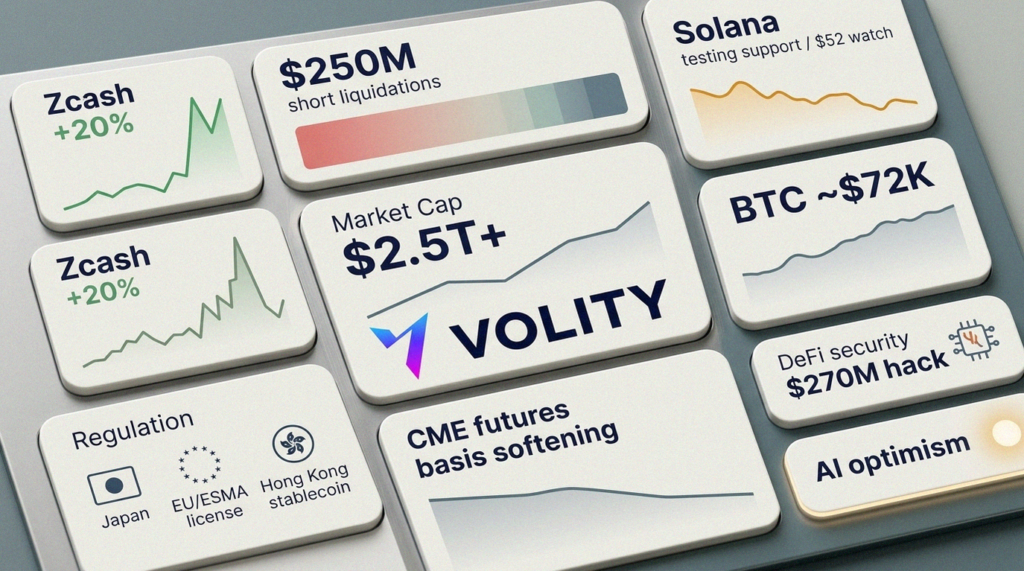 Crypto market hits $2.5tn as Bitcoin nears $72k, rules tighten