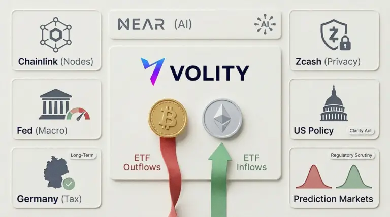 Bitcoin price chart showing jitters and red volatility as spot ETF outflows pressure the crypto market in May 2026