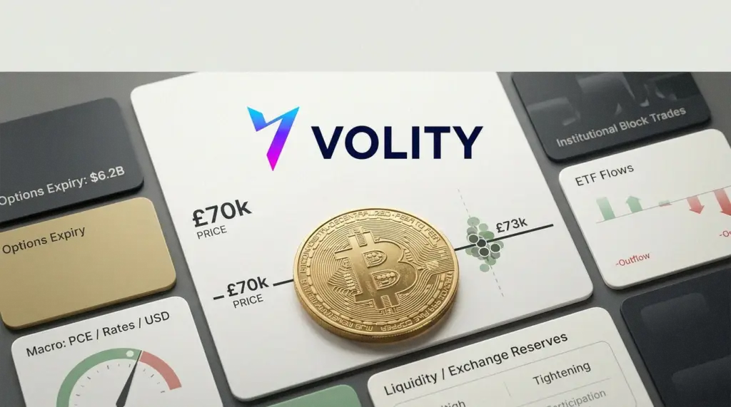Bitcoin Price Holds £70k? Options Expiry, ETFs & PCE Risk