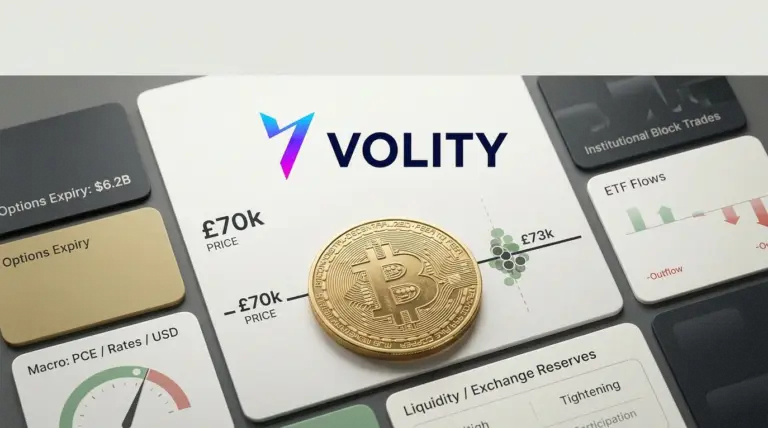 Bitcoin Price Holds £70k? Options Expiry, ETFs & PCE Risk