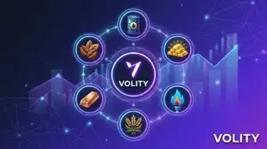 Volity MT commodity trading platform showing WTI crude oil and gold charts