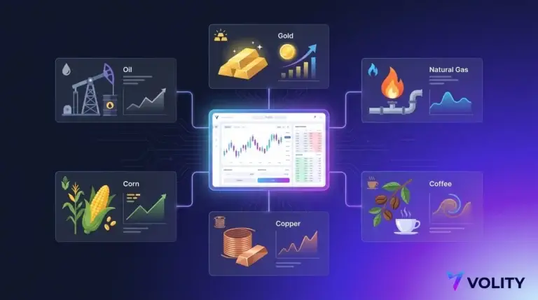 Commodities trading online: oil, gold, agriculture via CFDs on Volity