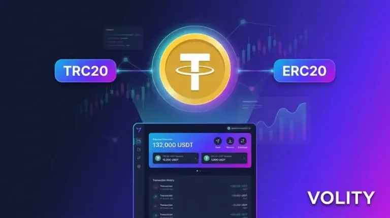 USDT wallet on Volity: hold, send and receive Tether across multiple networks with segregated client funds custody