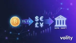 Crypto to fiat off-ramp on Volity: convert BTC, ETH, USDT to USD or EUR with SEPA, SWIFT or card withdrawal options
