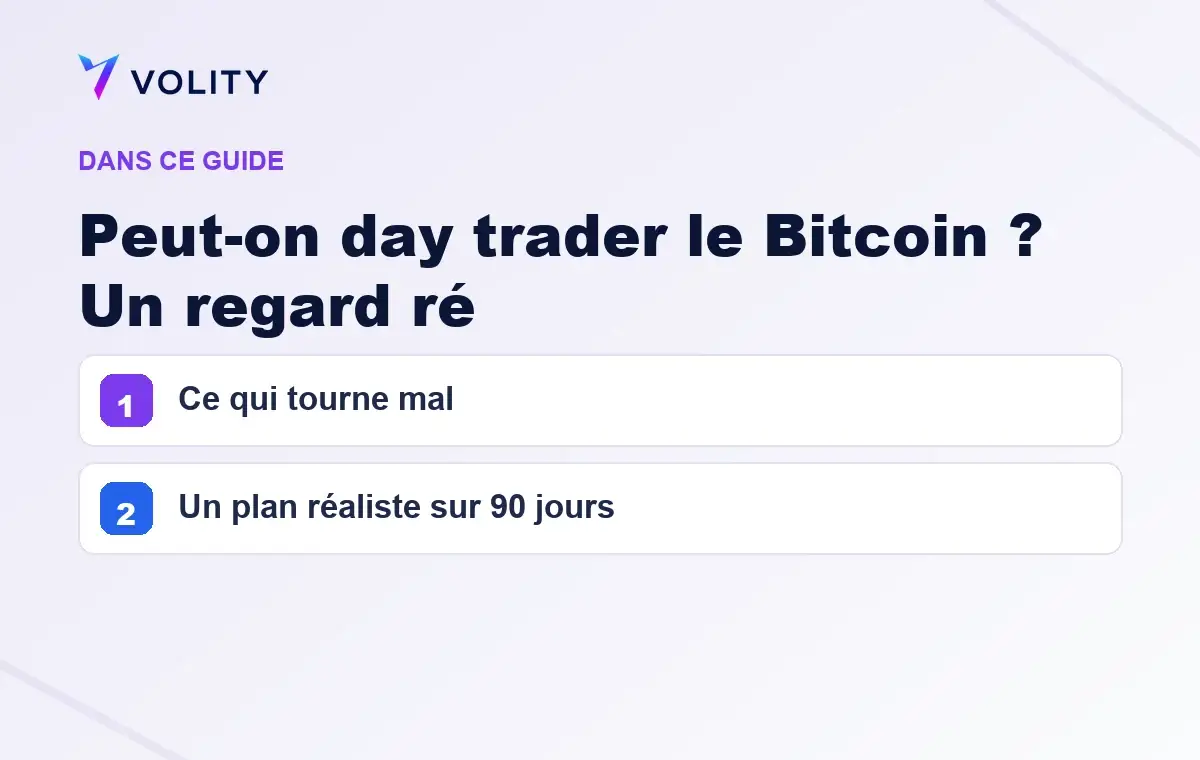 Sections clés de ce guide Volity sur Peut-on day trader le Bitcoin ? Un regard ré