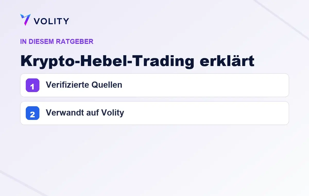 Wichtige Abschnitte in diesem Volity-Ratgeber zu Krypto-Hebel-Trading erklärt