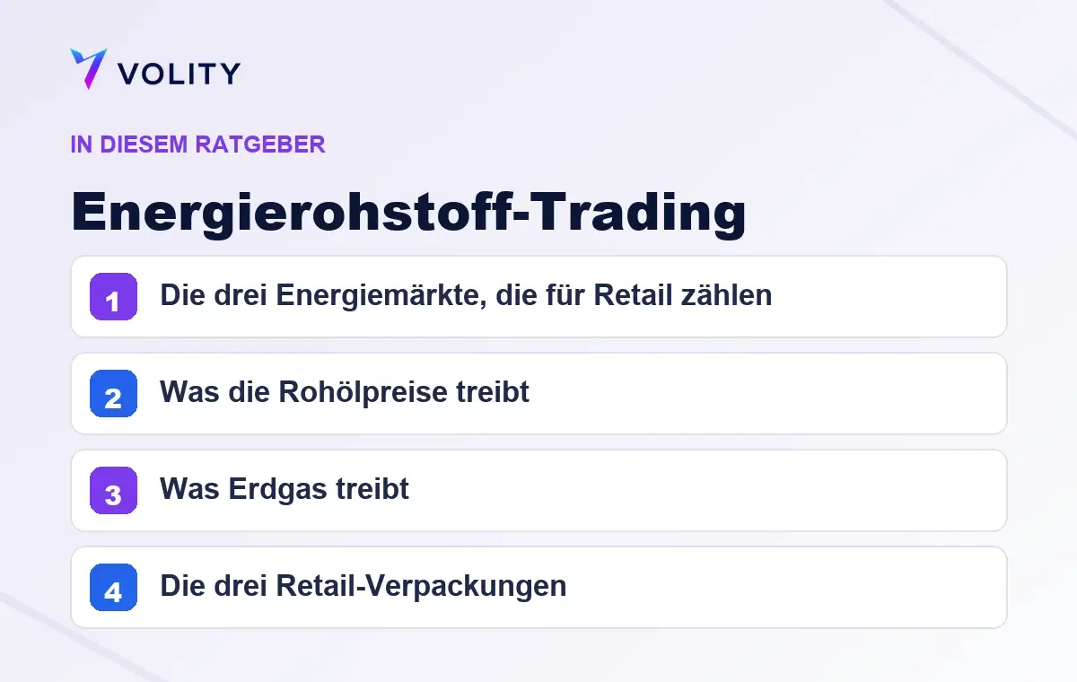 Wichtige Abschnitte in diesem Volity-Ratgeber zu Energierohstoff-Trading