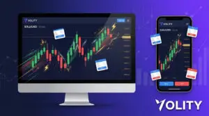Fast intraday gold scalping chart on the Volity desktop and mobile platform