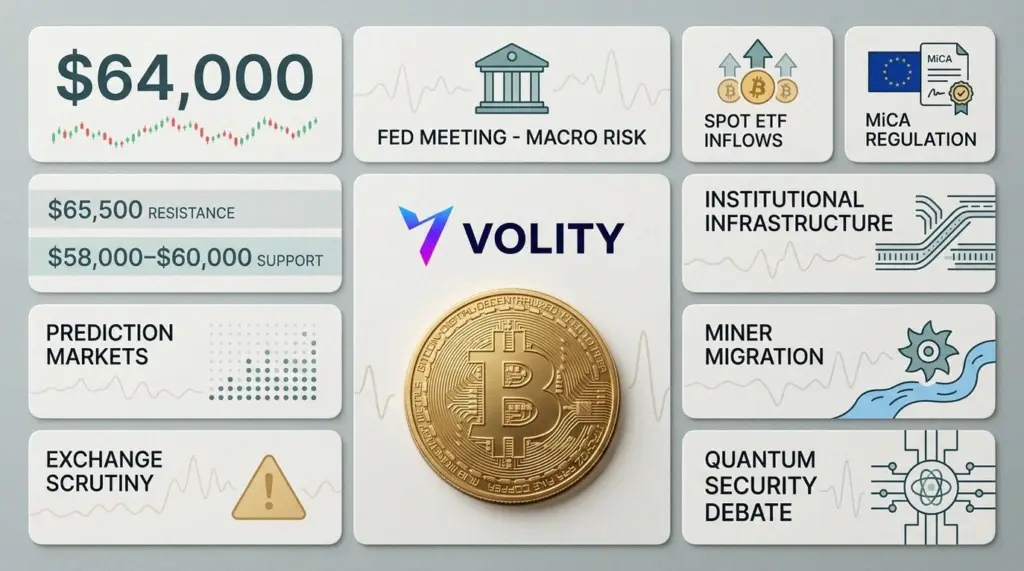 Bitcoin Price Today: Fed Risk, MiCA M&A, Miner Shift