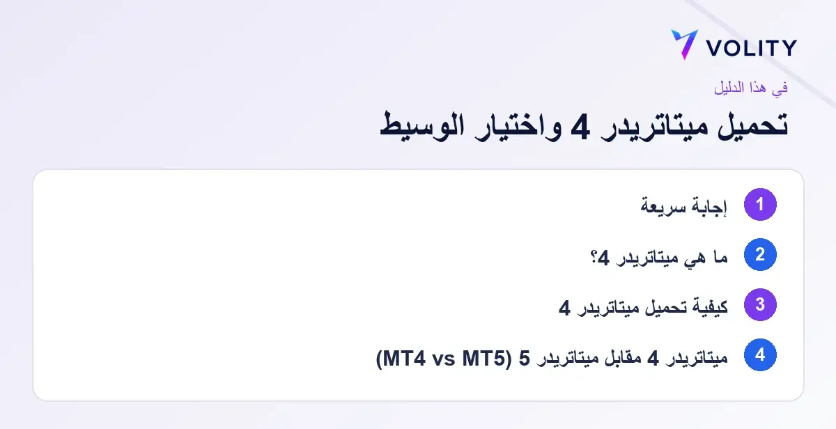 أهم النقاط: mt4 broker guide