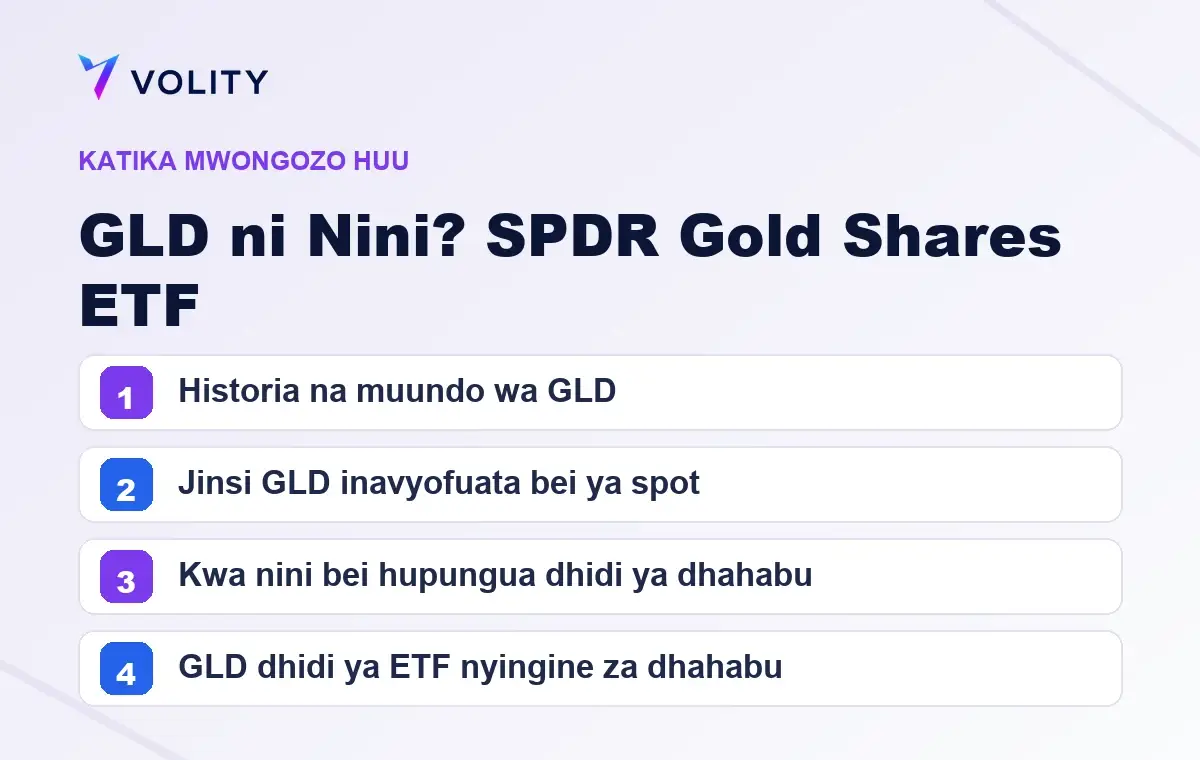 Sehemu muhimu katika mwongozo huu wa Volity kuhusu GLD ni Nini